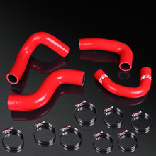 02-12 Micra K12/March K12/Juke/Tiida B Platform HR15DE 1.5L High Performance 4-PLY Red Radiator Silicone Hose Kit