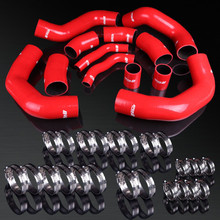 07-13 Nissan Skyline GT-R R35 VG38DETT High Performance 4-PLY Red Turbo Intercooler Silicone Hose Kit
