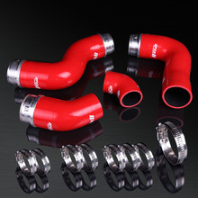 03-09 Golf MK5 PQ35 2.0T FSI High Performance 4-PLY Red Turbo Intercooler Silicone Hose Kit