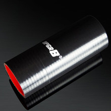 Universal 4-PLY 2.0'' High Performance Black Straight Coupler Silicone Hose 152MM Length
