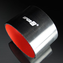 Universal 4-PLY 4.0'' High Performance Black Straight Coupler Silicone Hose 76MM Length