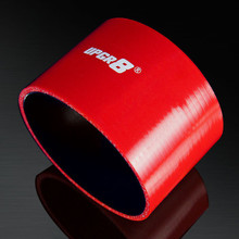 Universal 4-PLY 4.0'' High Performance Red Straight Coupler Silicone Hose 76MM Length