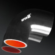Universal 4-PLY 2.5" to 3.0" High Performance Black 90 Degree Reducer Coupler Silicone Hose