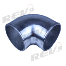 Aluminum Elbow Pipe, 90 Degree, 3" Diameter, Polished