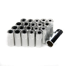 Godspeed Type 5 - 55mm Lug Nuts (20 Pieces Set) M12 X 1.25 Silver
