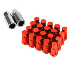 Godspeed Type 4 50mm Lug Nuts (20 Pieces Set) M12 X 1.25 Red