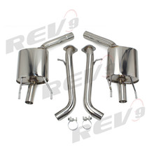 REV9 FOR Lexus GS350 (L10) 2013-18 FlowMaxx Stainless Axle-Back Exhaust System, 60mm Pipe