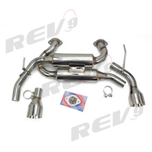 REV9 For Infiniti Q50 2014-21 FlowMaxx Stainless Axle-Back Exhaust System, 60mm Pipe