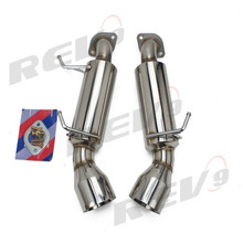 REV9 FOR Infiniti Q60 (V36) 2014-16 FlowMaxx Stainless Axle-Back Exhaust System, 60mm Pipe