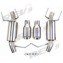 REV9 FOR Ford Mustang 11-14 V6, 2.5" Axle Back FlowMaxx Exhaust Kit, Sport Muffler
