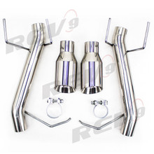 REV9 FOR Ford Mustang 11-14 V6, 2.5" Axle Back FlowMaxx Exhaust Kit, Straight Muffler