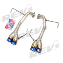 REV9 FOR Subaru Impreza WRX/ WRX STI Sedan (GE/GV) 2011-14, Titanium Axle Back FlowMaxx Muffler Delete Kit, Straight Pipe
