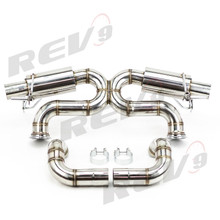 For Audi R8 5.2L V10 2009-12 Rev9 Cat-Back Exhaust, Stainless Steel, 3 Inch