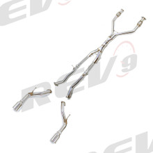 REV9 FOR Infiniti Q50 V6 3.0L Twin-Turbo 2016-19 FlowMAXX Cat-Back Stainless Steel Exhaust Full Kit