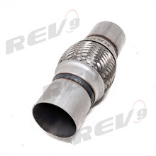 rev9 Stainless Steel Flex Pipe Exhaust Couplings with Mild Steel Extensions, 2.25x4x8 inch