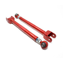 FOR INFINITI Q60 COUPE / Q40 (V36) 2014-16 GODSPEED ADJUSTABLE REAR TOE ARMS WITH SPHERICAL BEARINGS - SPRING BUCKET CONVERSION VER. 2