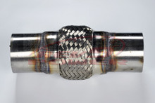 Mild Steel Exhaust Flex Pipe, 2.5X4X8 in.