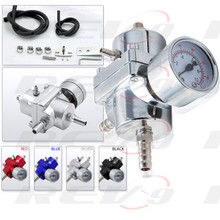 Fuel Pressure Regulator with gauge (silver)