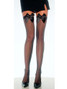 Fishnet Thigh High Stockings With Black Satin Bow And Are Stretchable