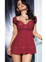 Romantic Babydoll Lingerie With Lace Details Equipped With Soft Underwire Cups And Hook And Eye Back Closure
