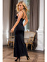 Gorgeous Chemise Gown Lingerie With Adjustable Shoulder Straps Equipped With Stretchable Satin And Mesh Design And Is A Long Flowy Dress