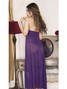Long Violet Purple Lace Flyaway Gown Chemise Lingerie will ignite the ravishing siren inside you