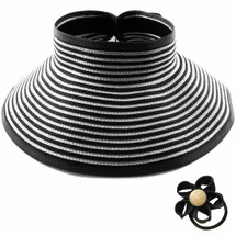kilofly Roll Up Wide Brim Sun Visor Hat - for Women