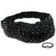 kilofly Bling Bling Wide Elastic Headband, with Faux Pearl Flower Hair Band