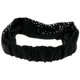kilofly Bling Bling Wide Elastic Headband, with Faux Pearl Flower Hair Band