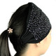 kilofly Bling Bling Wide Elastic Headband, with Faux Pearl Flower Hair Band