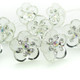 kilofly Rhinestone Flower Hair Pins Set of 10 + Hair Styling Bun Maker Tools