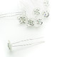 kilofly Rhinestone Flower Hair Pins Set of 10 + Hair Styling Bun Maker Tools