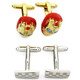 kilofly Cufflinks Combo [Set of 2 pairs] - Classic Ironman, with Velvet Gift Box