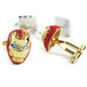 kilofly Cufflinks Combo [Set of 2 pairs] - Classic Ironman, with Velvet Gift Box