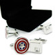 kilofly Cufflinks Combo [Set of 2 pairs] - Captain America, with Velvet Gift Box