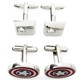 kilofly Cufflinks Combo [Set of 2 pairs] - Captain America, with Velvet Gift Box