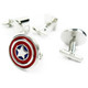 kilofly Cufflinks Combo [Set of 2 pairs] - Captain America, with Velvet Gift Box