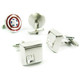 kilofly Cufflinks Combo [Set of 2 pairs] - Captain America, with Velvet Gift Box