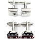 kilofly Cufflinks Combo [Set of 2 pairs] - Republican Star, with Velvet Gift Box