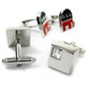 kilofly Cufflinks Combo [Set of 2 pairs] - Republican Star, with Velvet Gift Box