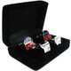 kilofly Cufflinks Combo [Set of 2 pairs] - Republican Star, with Velvet Gift Box