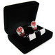 kilofly Cufflinks Combo [Set of 2 pairs] - Spiderman, with Velvet Gift Box