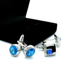kilofly Cufflinks Combo [Set of 2 pairs], with Velvet Gift Box