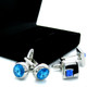 kilofly Cufflinks Combo [Set of 2 pairs], with Velvet Gift Box