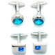 kilofly Cufflinks Combo [Set of 2 pairs], with Velvet Gift Box