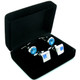 kilofly Cufflinks Combo [Set of 2 pairs], with Velvet Gift Box