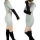 kilofly Fingerless Arm Long Gloves and Leg Warmers Combo Set, 2 Pairs - Black