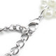 kilofly White Faux Pearl False Collar Necklace, Coco, with Rhinestone Cat Pin