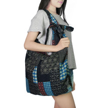 kilofly Bohemian Large Folding Cloth Crossbody Shoulder Bag