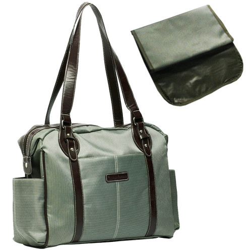KF Baby SwaNk Diaper Bag, Army Green, with Changing Pad and kilofly Mini Gift-for-You Card